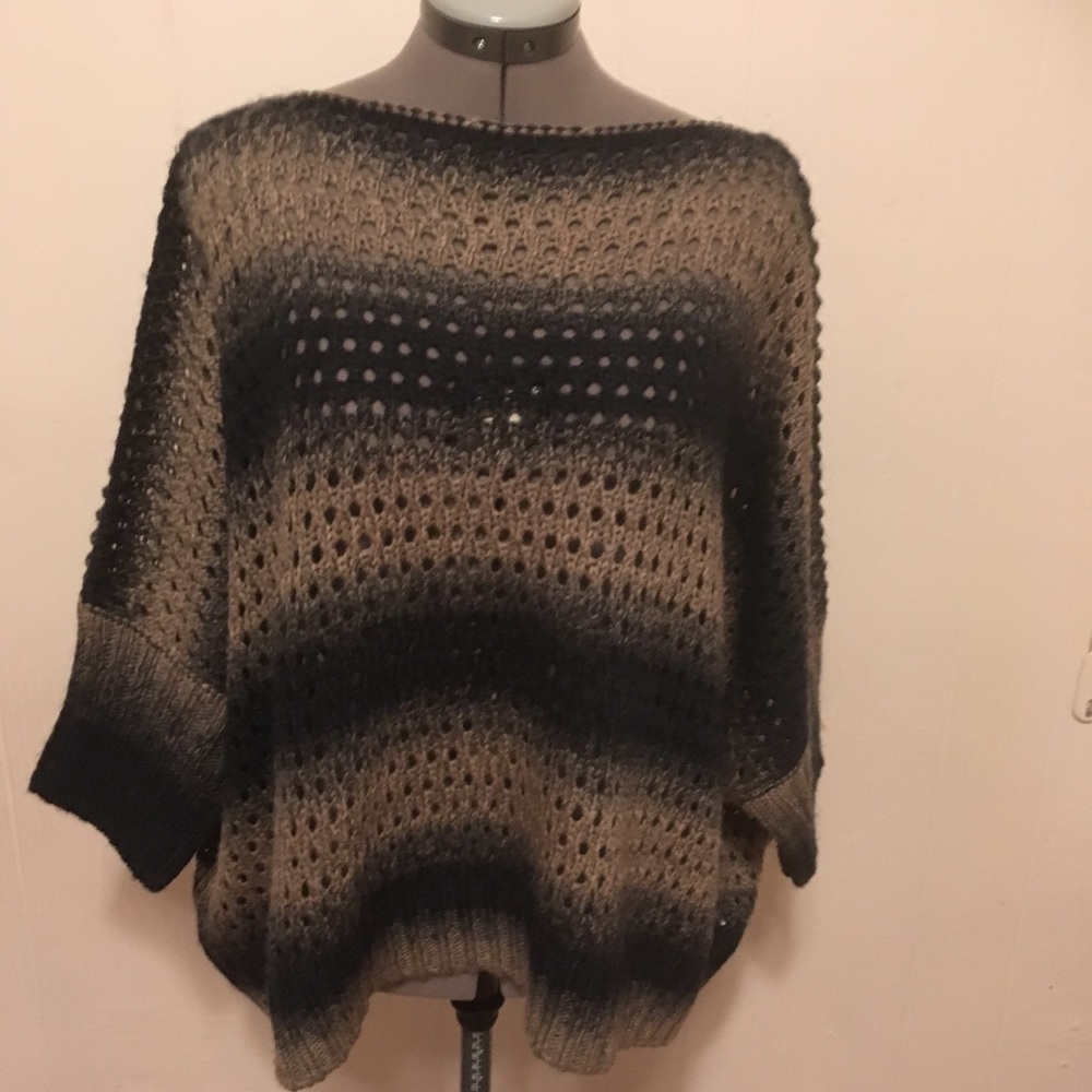 Zaria open knit oversized sweater NWOT